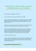 ASSESSMENT 2 NHS PATHWAYS EXAM 2025 QUESTIONS AND ANSWERS