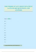 NIH STROKE SCALE GROUP B PATIENT 1-6 EXAM 2025 QUESTIONS AND ANSWERS