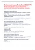Fundamentals of Insurance - Practice Exam &lbrack;ACTUAL EXAM&rsqb;  LATEST VERSION &lbrack;QUESTIONS AND ANSWERS&rsqb; WITH  PRACTICE EXAM DETAILED AND VERIFIED FOR  GUARANTEED PASS- LATEST UPDATE 2025 GRADED A 