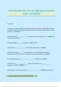 NM WILDLIFE EXAM 2025 QUESTIONS AND ANSWERS
