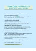 MODALITIES&colon; NMES EXAM 2025 QUESTIONS AND ANSWERS