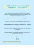 NR 222 WEEK 6&colon; EDAPT EXAM 2025 QUESTIONS AND ANSWERS