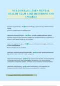 NUR 2459 RASMUSSEN MENTAL HEALTH EXAM 1 2025 QUESTIONS AND ANSWERS