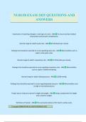 NUR158 EXAM 2025 QUESTIONS AND ANSWERS