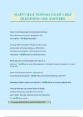 MARYVILLE NURS 612 EXAM 1 2025 QUESTIONS AND ANSWERS