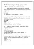 Florida Fire inspector one Practice test &lpar;use written response&rpar; Questions With Complete Solutions