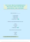 NYS TOW TRUCK ENDORSEMENT PRACTICE TEST 2 EXAM 2025 QUESTIONS AND ANSWERS