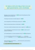 NY REAL ESTATE PRACTICE EXAM 2025 QUESTIONS AND ANSWERS