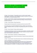 HCPCS LEVEL II EXPERT EXAM QUESTIONS AND ANSWERS