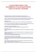 NASM STRETCHING AND FLEXIBILITY COACH QUESTIONS AND ACCURATE ANSWERS