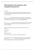 AHS Chapters 4-8 questions with complete solutions A&plus;