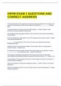 HSPM EXAM 3 QUESTIONS AND CORRECT ANSWERS 