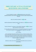 OHIO NOTARY ACTUAL EXAM 2025 QUESTIONS AND ANSWERS