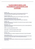 NASM STRETCHING AND FLEXIBILITY QUESTIONS AND ANSWERS