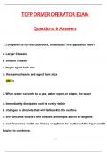 TCFP Driver Operator Exam 2025 &vert; Actual Exam Questions & Verified Answers &vert; Latest &lpar;Latest 2025 &sol; 2026 Update&rpar; A&plus; Grade Complete