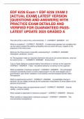 EDF 6226 Exam 1 EDF 6226 2XAM 2 -ACTUAL EXAM- LATEST VERSION -QUESTIONS AND ANSWERS