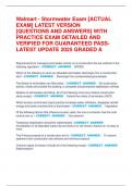 Walmart - Stormwater Exam &lbrack;ACTUAL  EXAM&rsqb; LATEST VERSION  &lbrack;QUESTIONS AND ANSWERS&rsqb; WITH  PRACTICE EXAM DETAILED AND  VERIFIED FOR GUARANTEED PASS-  LATEST UPDATE 2025 GRADED A