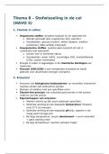 Biologie HAVO 5 - Thema 8 Samenvatting&colon; Stofwisseling in de cel &lpar;incl&period; diagrammen & oefenvragen&rpar;