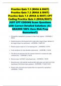 Practice Quiz 7&period;1 &lpar;RHIA & RHIT&rpar; Practice Quiz 7&period;2 &lpar;RHIA & RHIT&rpar; Practice Quiz 7&period;3 &lpar;RHIA & RHIT&rpar; CPT Coding Practice Quiz 4 &lpar;RHIA&sol;RHIT&rpar; JUST CPT CODING Exam Questions with Correct Detailed Solutions &lpar;A&plus; GRADED 100&percnt; Zero-Risk Prep Guarantee&excl;&excl;&rpar;