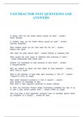 CONTRACTOR TEST QUESTIONS AND ANSWERS