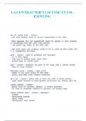 LA CONTRACTOR'S LICENSE EXAM - PAINTING