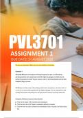 PVL3701 Assignment 1 ANSWERS 2025 - Due 31 August 2025