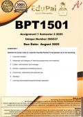 BPT1501 Assignment 1 &lpar;COMPLETE ANSWERS&rpar; Semester 2 2025 - DUE August 2025