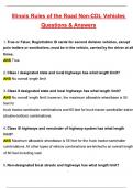 Illinois Rules of the Road Non-CDL Vehicles Exam 2025 &vert; Actual Exam Questions & Verified Answers &vert; Latest &lpar;Latest 2025 &sol; 2026 Update&rpar; A&plus; Grade Complete