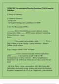 NURS 209 Gerontological Nursing Questions With Complete Solutions