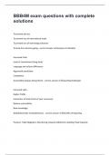 BBB4M exam questions with complete solutions