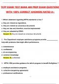 TCFP EXAM TEST BANK &vert; 400 PREP EXAM 2025 &vert; Actual Exam Questions & Verified Answers &vert; Latest &lpar;Latest 2025 &sol; 2026 Update&rpar; A&plus; Grade Complete