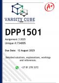 DPP1501 Assignment 3 (ANSWERS) 2025 - DISTINCTION GUARANTEED