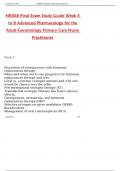 NR568 &sol; NR 568 Final Exam Study Guide Week 5 - 8 &lpar;Latest 2025 &sol; 2026&rpar;&colon; Advanced Pharmacology for the Adult-Gerontology Primary Care Nurse Practitioner&vert;Complete Study Guide with Verified Answers - Chamberlain