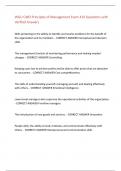 WGU C483 Principles of Management Exam 419 Questions with Verified Answers&comma;100&percnt;CORRECT