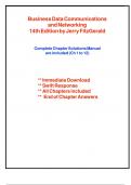 Solutions for Business Data Communications and Networking&comma; 14th Edition by Jerry FitzGerald