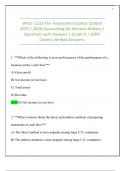 WGU C213 Pre-Assessment &ndash; Accounting for Decision Makers &vert; Verified Questions & Answers &vert; 100&percnt; Correct &vert; 2025&sol;2026