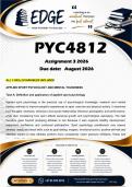 PYC4812 Assignment 3 &lpar;ANSWERS&rpar; 2026 - DISTINCTION GUARANTEED