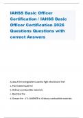  IAHSS Basic Officer Certification 2026 Exam &vert; Verified Questions with Correct Answers &vert; Real Exam Prep
