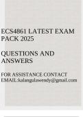 ECS4861 Latest Exam pack 2025&lpar;Advanced Macroeconomics &rpar;