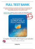 Test Bank For Kaplan & Sadock&rsquo;s Synopsis of Psychiatry 12th Edition By Robert Boland&semi; Marica Verdiun&semi; Pedro Ruiz 9781975145569 Chapter 1-35 Complete Guide 