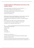 GL101 Exam Review 2025 Questions and Answers with  complete solution