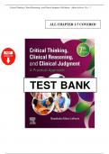 Instant Download PDF &ndash; Critical Thinking&comma; Clinical Reasoning&comma; and Clinical Judgment 7th Edition Alfaro-LeFevre &ndash; Complete Test Bank &lpar;Chapters 1&ndash;7&comma; Latest Edition&rpar;