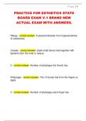 PRACTICE FOR ESTHETICS STATE  BOARD EXAM V&period;1 BRAND NEW  ACTUAL EXAM WITH ANSWERS&period;