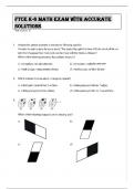 FTCE K-6 Math Exam with Accurate Solutions