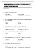FTCE Mathematics Subtest Competencies 01&comma; 02 & 04 Exam-Graded A