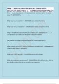 TFM 12 FIRE ALARM TECHNICAL EXAM WITH COMPLETE SOLUTION &vert;A&plus; GRADED&sol;NEWEST UPDATE