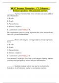NR 507 &ndash; Immune System & Inflammation &vert; Advanced Pathophysiology Review with Accurate Q&A &vert; Exam preparation material