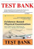 TEST BANK Evidence-Based Physical Examination Best Practices for Health & Well-BeingAssessment by Kate Gawlic