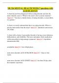 NR 326 MENTAL HEALTH WEEK 5 questions with accurate answers&period;