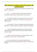 6015 Marketing Foundations Final &vert;130 questions with  accurate answers 